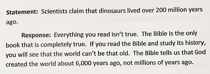 Dad Shows The Ridiculous Anti-Science Project His Daughter Got At A Texan School Dad Shows The Ridiculous Anti-Science Project His Daughter Got At A Texan School