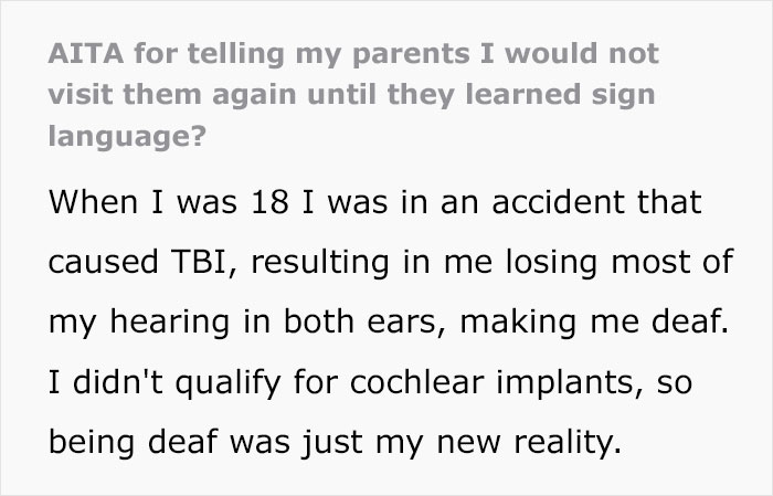Deaf Daughter Begs Parents To Learn Sign Language For Years, Finally Gives Them An Ultimatum After They Refuse Yet Again