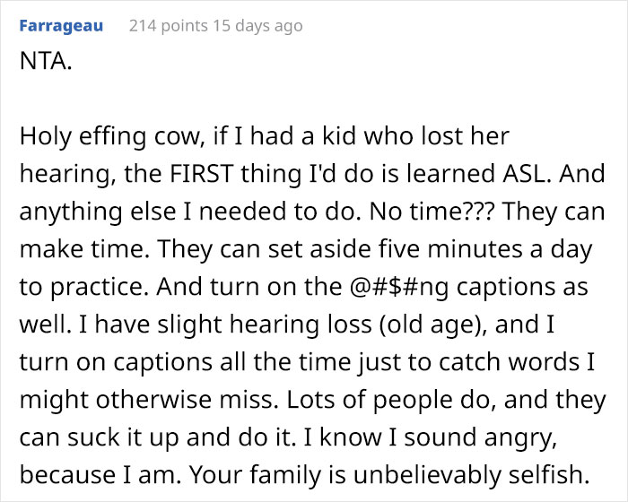 Deaf Daughter Begs Parents To Learn Sign Language For Years, Finally Gives Them An Ultimatum After They Refuse Yet Again
