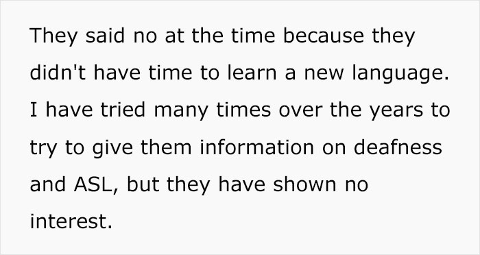 Deaf Daughter Begs Parents To Learn Sign Language For Years, Finally Gives Them An Ultimatum After They Refuse Yet Again