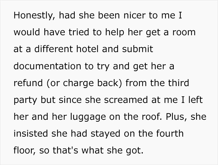 Rude Client Gives Receptionist A &ldquo;Reservation&rdquo; For 4th-Floor Room At A 3-Floor Hotel, Ends Up On The Roof