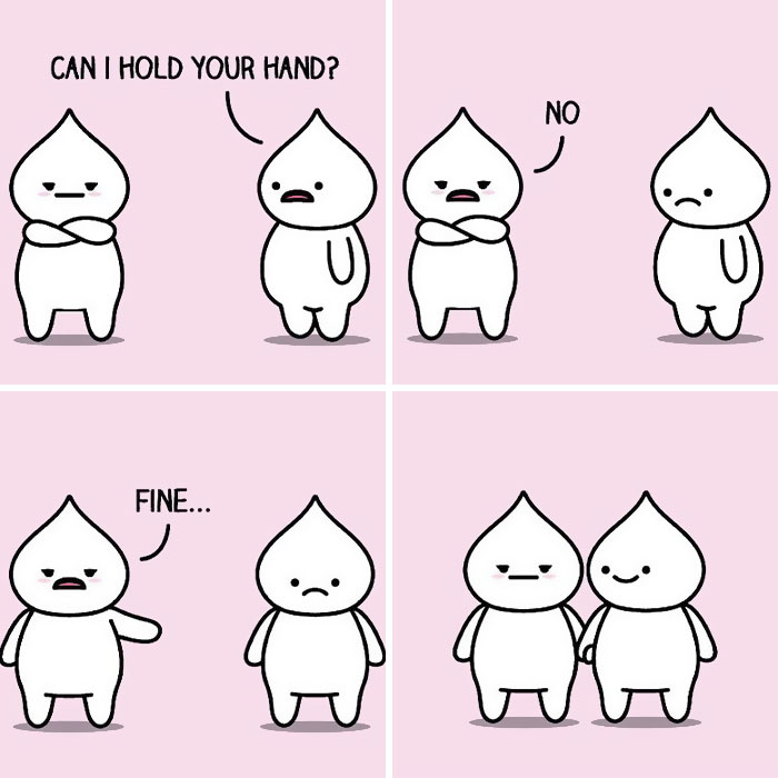 I Illustrate Relatable Relationship Moments (30 Dumpling Comics)