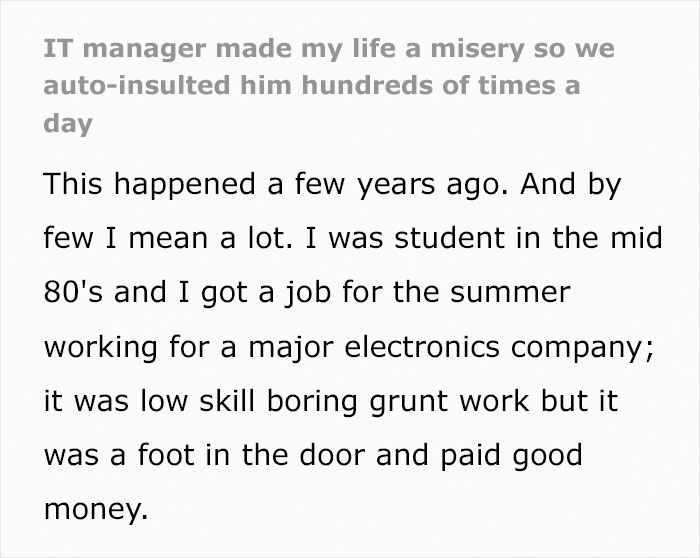 Employees Come Up With A Plan On How To Insult Their Manager Hundreds Of Times A Day Without Him Noticing