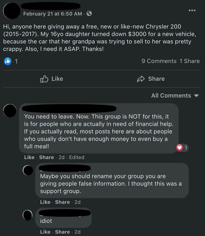 Oh My God, What A Spoiled Brat