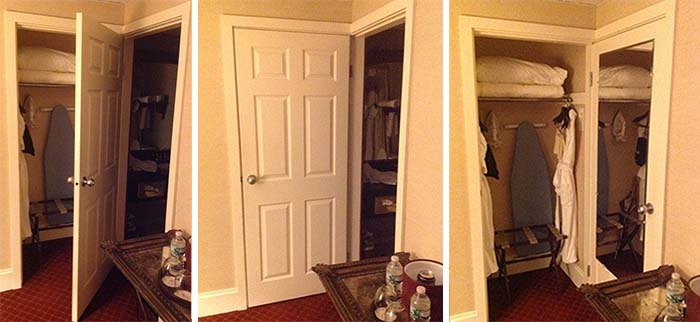 In My Hotel Room, I Can Either Close The Closet Or The Bathroom, But Not Both At The Same Time
