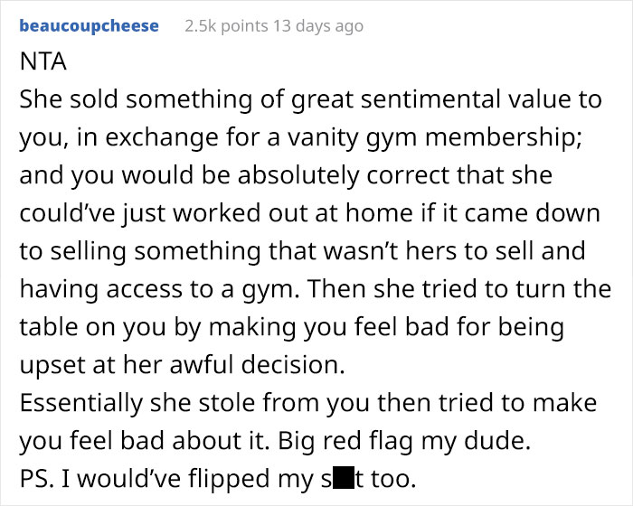 Broke Woman Sells Her Fianc&eacute;'s Deceased Brother's Gaming Chair So She Could Go To The Gym