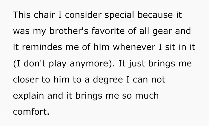 Broke Woman Sells Her Fianc&eacute;'s Deceased Brother's Gaming Chair So She Could Go To The Gym