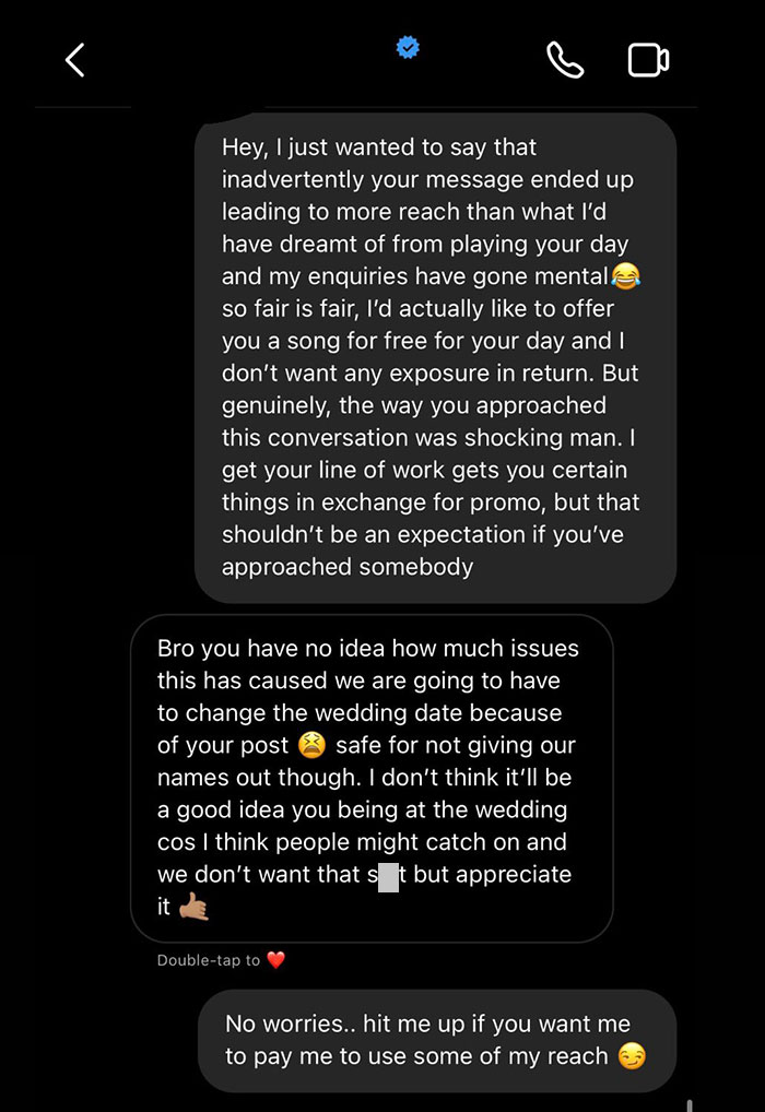 "We're Not Really Paying The Suppliers": Musician Exposes This Influencer Couple Who Asked Him To Play At Their Wedding Without Pay