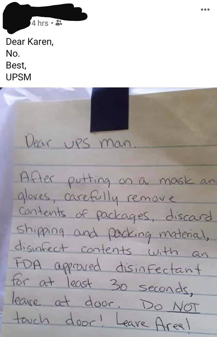My Friend Is A UPS Driver And He Continuously Encounters Karens During Covid-19
