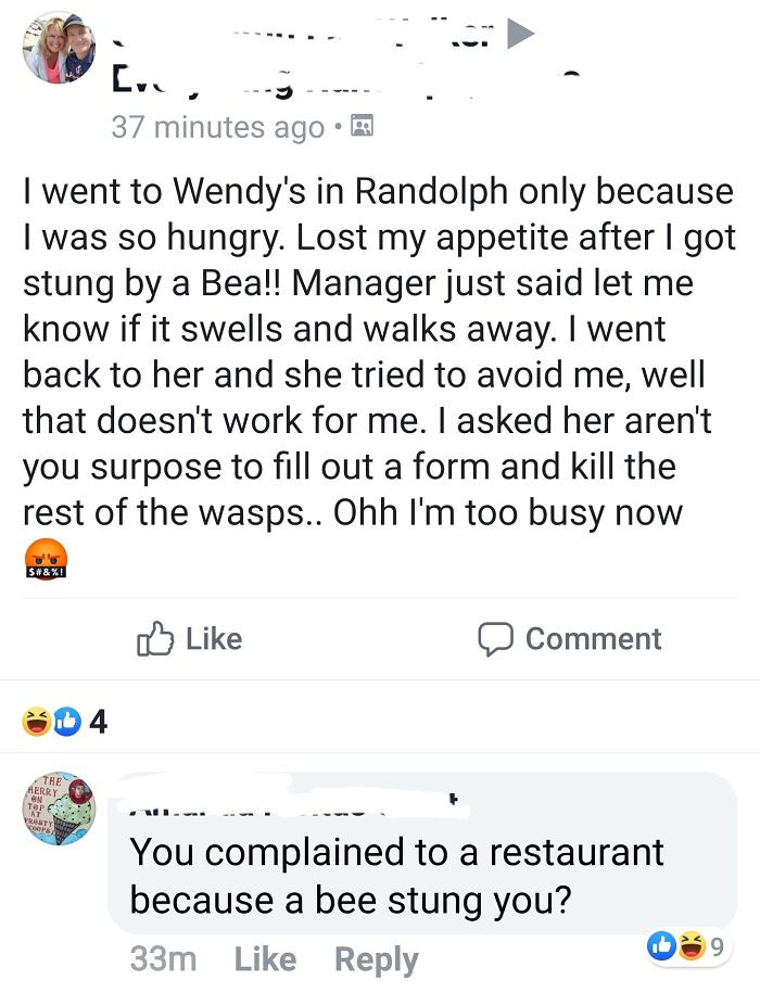 Karen Gets Stung By A Bee