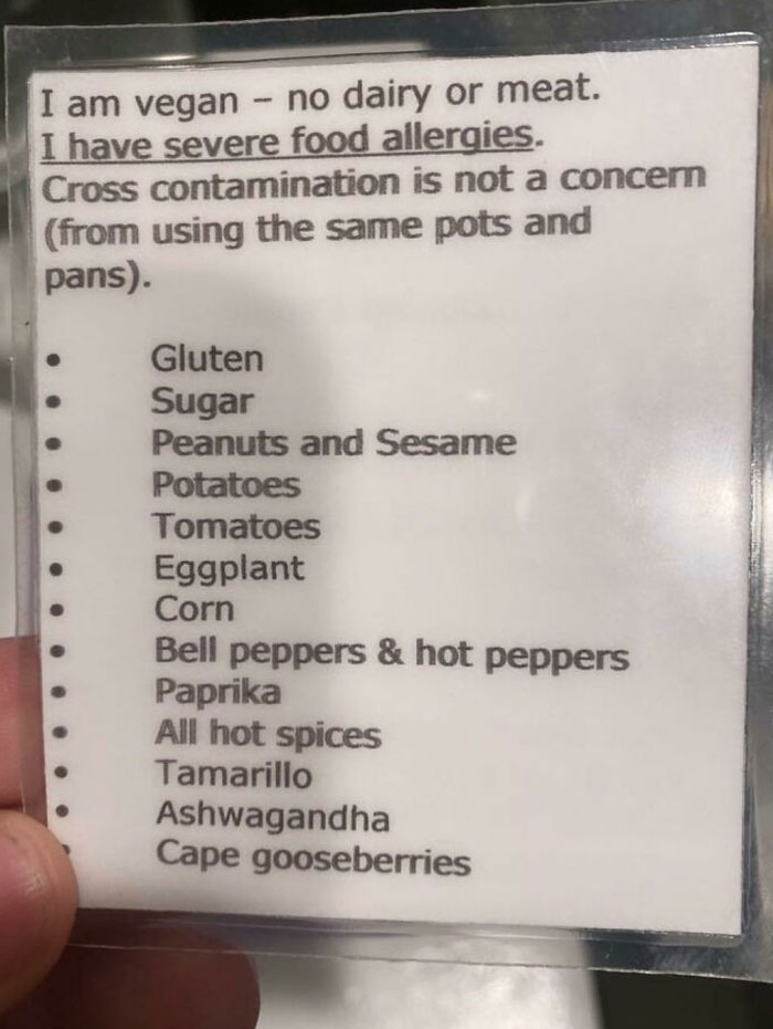 A Baker Friend Of Mine Posted This Note Handed To One Of Her Servers This Evening. It’s A Vietnamese Restaurant With French Pastries And Bread