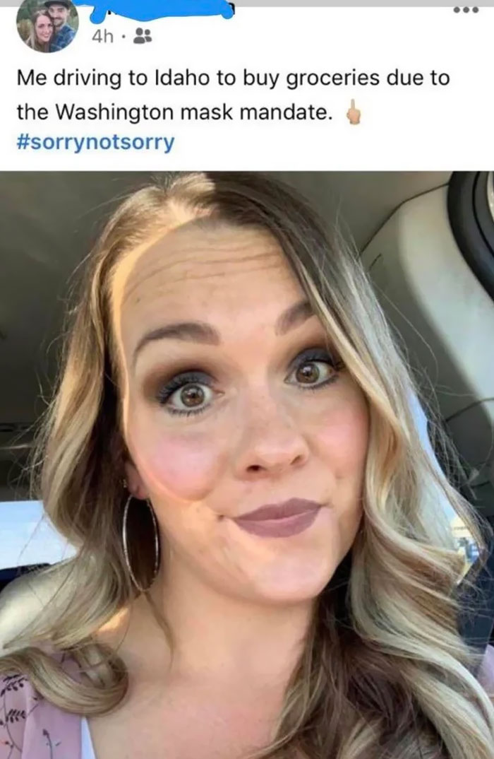 Drive To Other State To Not Use A Mask