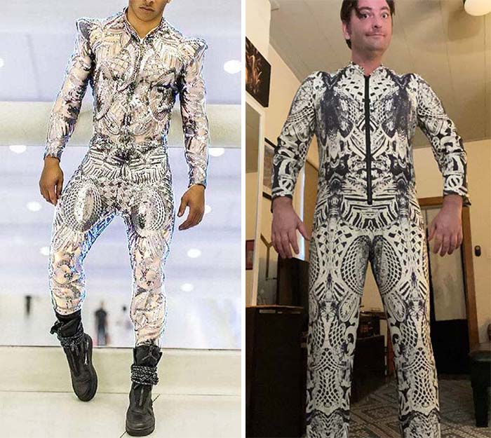 This "Silver Metallic Jumpsuit" My Friend And I Both Bought For A Party Off An Obscure Website