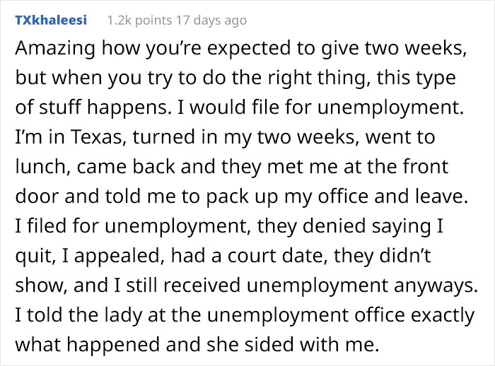 "You Find Out What Bosses Are Really Like When You Leave": Guy Gets Sacked On The Spot For Handing In His Two Weeks' Notice