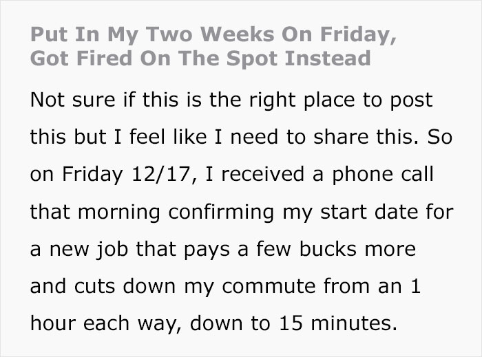 "You Find Out What Bosses Are Really Like When You Leave": Guy Gets Sacked On The Spot For Handing In His Two Weeks' Notice