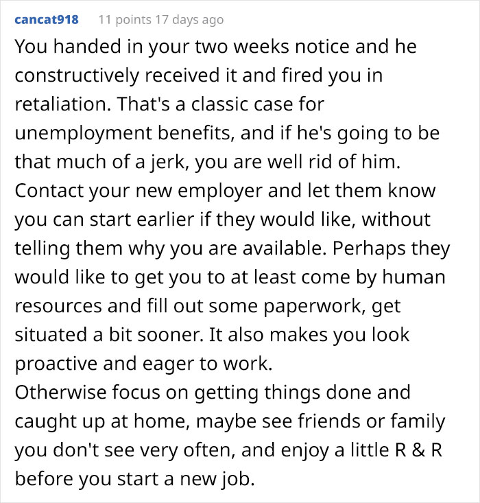 "You Find Out What Bosses Are Really Like When You Leave": Guy Gets Sacked On The Spot For Handing In His Two Weeks' Notice