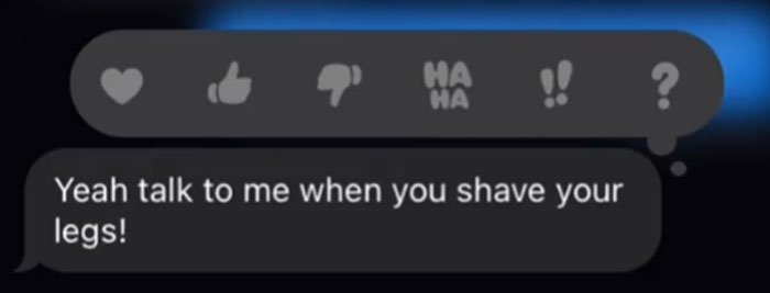 Woman Sends Her Boyfriend A Pic Of Her Hairy Legs To Have A Laugh, Doesn't Expect He Would Respond By Shaming Her