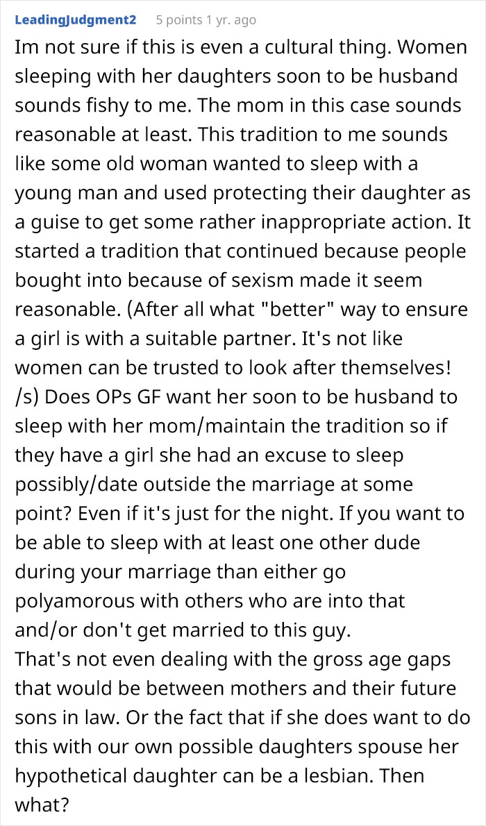 Groom Rejects Bride's 'Weird Family Tradition' Of Spending The Night With Her Mom, Drama Ensues