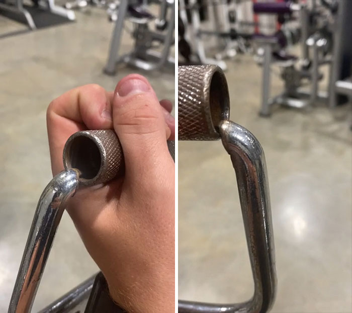 The Workers At My Gym Apparently Don’t Think This Is Dangerous And Threatened To Remove Me If I Threw It Away