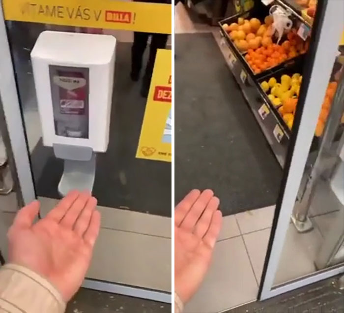 Yes Boss, I Installed The Hand Sanitizer