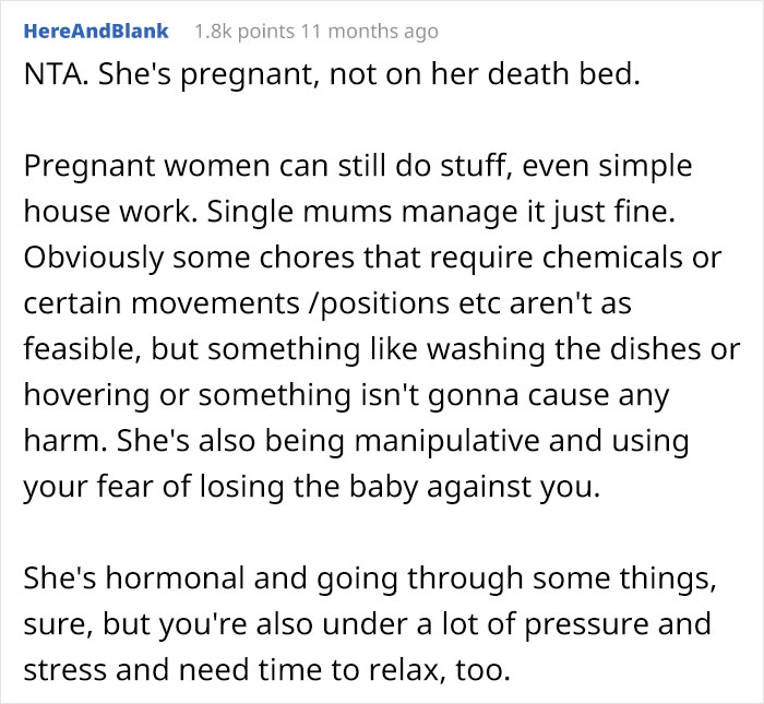 Husband Fed Up With Doing 100% Of The Chores While Pregnant Wife Is Doing Nothing Finally Snaps