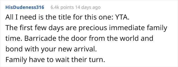 "She&rsquo;s Extra Hormonal": Husband Invites His Family To Stay Over For A Week Right After His Wife Gives Birth, Leaves Her Shocked