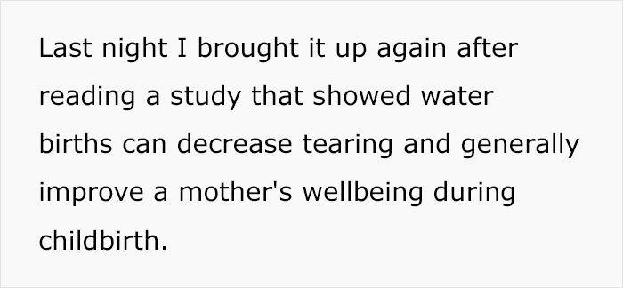 Husband Insists Wife Has A Natural Birth Without Epidural When She Wants A Water Birth, Says His Word Is Final