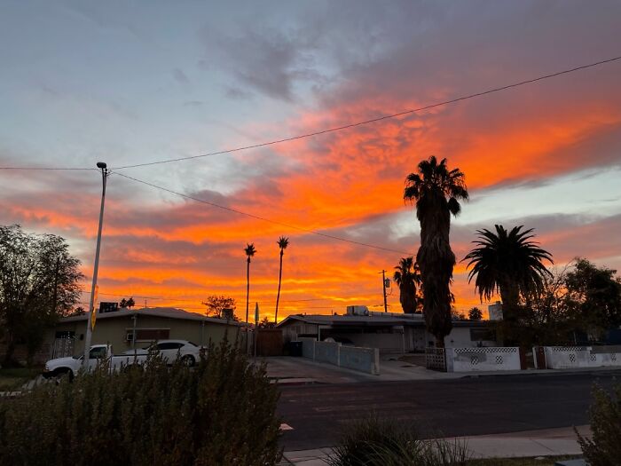 A Beautiful Unfiltered Sunset In Las Vegas.