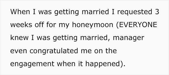 Employee Gets Refused 3 Weeks&rsquo; Time Off For Honeymoon, Cues Malicious Compliance That Gets His Manager Into Trouble