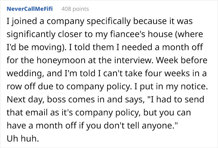Employee Gets Refused 3 Weeks&rsquo; Time Off For Honeymoon, Cues Malicious Compliance That Gets His Manager Into Trouble