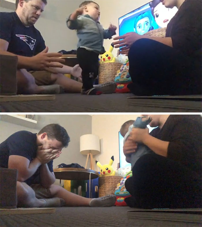 My 11 Month Old Took His First Steps Today, Safe To Say I Handled It Quite Manly
