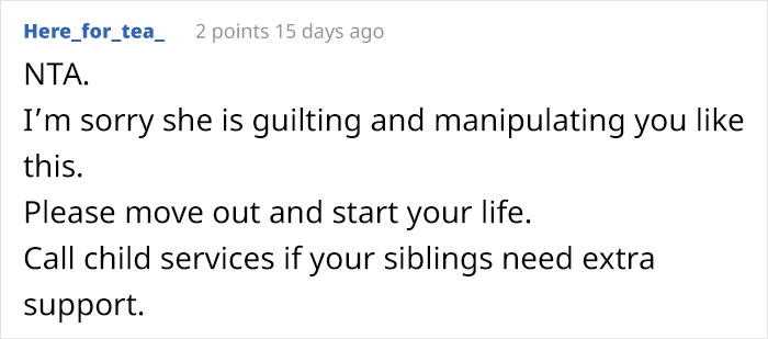 Oldest Daughter Who'd Been Caring For Her Four Siblings Decides To Put Herself First And Move Out, Mom Snaps Oldest Daughter Who'd Been Caring For Her Four Siblings Decides To Put Herself First And Move Out, Mom Snaps
