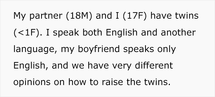 'They Have No Need To Learn A Second Language': Man Demands His Bilingual Wife Not Teach Their Daughters Her Native Language 'They Have No Need To Learn A Second Language': Man Demands His Bilingual Wife Not Teach Their Daughters Her Native Language