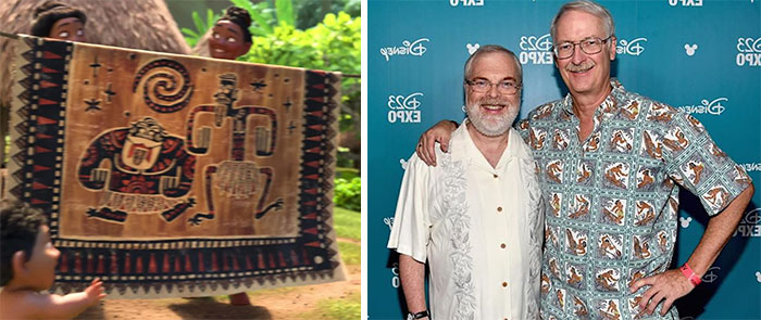 In Moana (2016), You Can See Caricatures Of Ron Clements And John Musker, The Directors Of The Movie