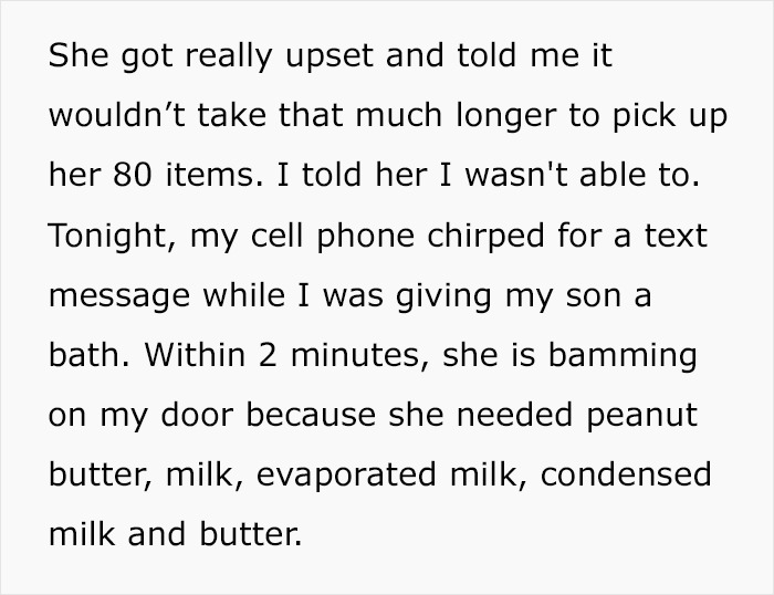 Woman Tells Her Neighbor "No" To Buying More Than 80 Items At The Grocery Store, Drama Ensues