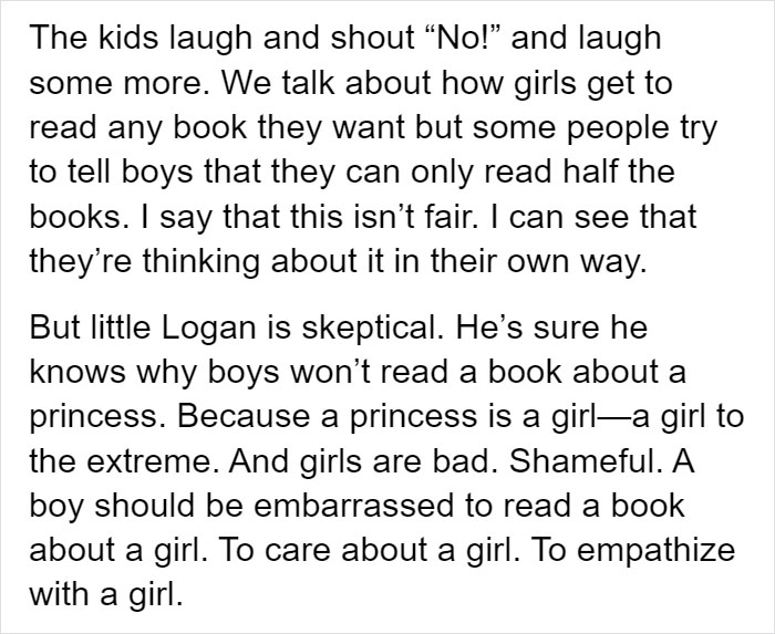 Author Of The "Princess Academy" Illustrates How Adults Instill Misogyny In Little Boys And How It Robs Them Of Amazing Experiences Author Of The "Princess Academy" Illustrates How Adults Instill Misogyny In Little Boys And How It Robs Them Of Amazing Experiences