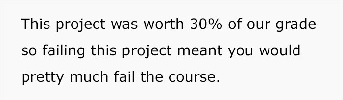 Student Maliciously Complies And Gets His Professor Into Trouble After Receiving A Zero On A Group Project He Had To Do All By Himself