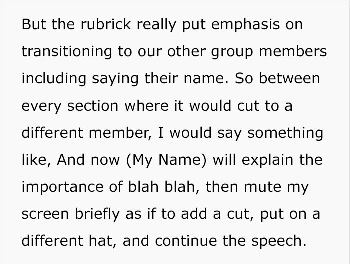 Student Maliciously Complies And Gets His Professor Into Trouble After Receiving A Zero On A Group Project He Had To Do All By Himself