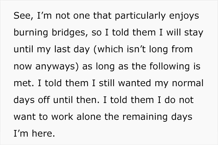 Company "Punishes" Employee For Leaving By Giving Them Work Every Day For Two Weeks