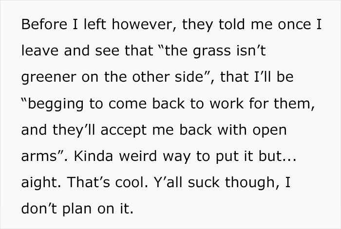 Company "Punishes" Employee For Leaving By Giving Them Work Every Day For Two Weeks