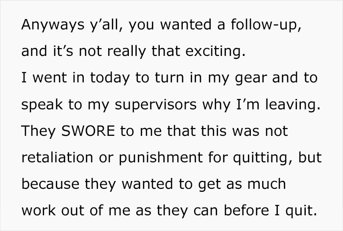 Company "Punishes" Employee For Leaving By Giving Them Work Every Day For Two Weeks