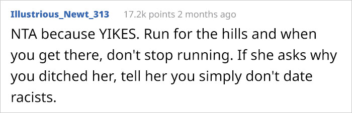 Dude Ditches Date At Restaurant After Finding Out She's Kinda Racist, Asks People Online If He Was Wrong To Do So