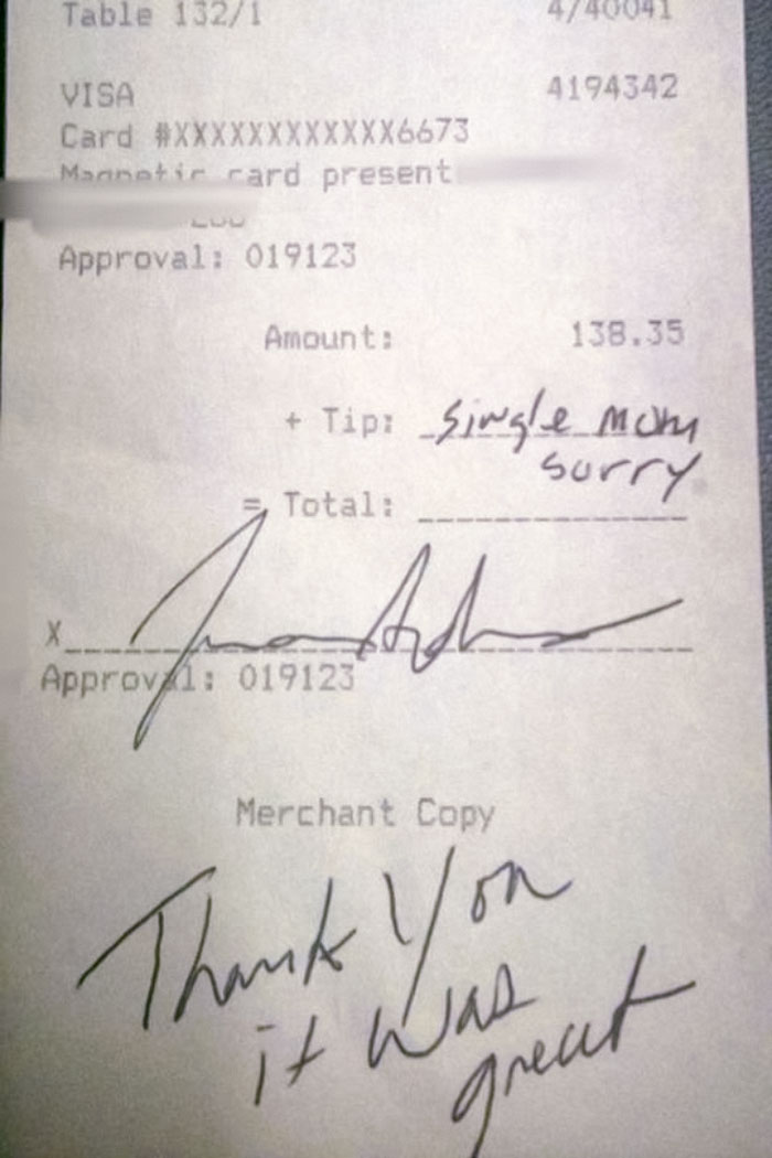 Not Trying To Create Another Argument Over Tips. I'm Sure $140 Could Have Gotten You And Your Kids A Week Worth Of Groceries, But Instead You Spend It One One Meal?