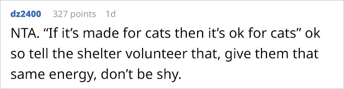 Woman Wanted To Get A Cat And Feed It Vegan Dry Food, Roommate Passes That On To The Shelter Worker And They Decline Her Application