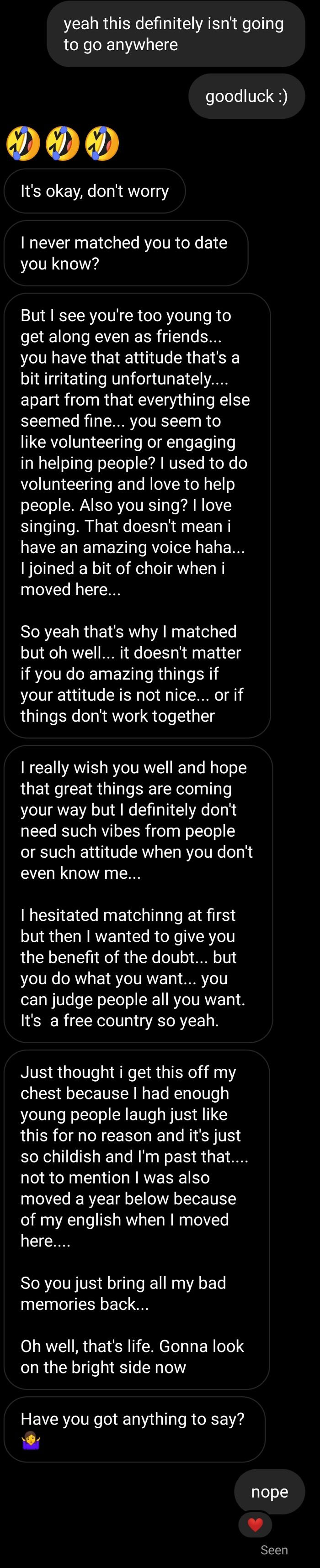 Matched With Her, Her Social Media Was Full Of Anti-Covid Propoganda, So I Told Her It Wasn't Going To Work Out. Then This Happened