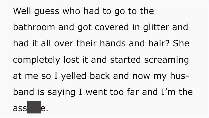 Mother-In-Law Always Snoops Around The House, So The Wife Decided To Plant A Glitter Bomb Mother-In-Law Always Snoops Around The House, So The Wife Decided To Plant A Glitter Bomb