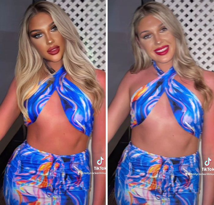 TikToker Goes Viral By Exposing The Truth Behind Heavily-Edited Pictures On Social Media (30 Pics)