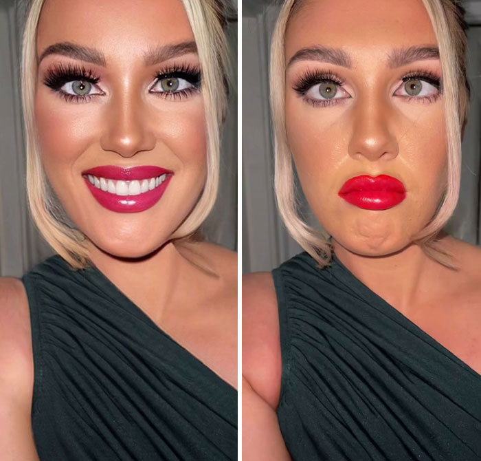 TikToker Goes Viral By Exposing The Truth Behind Heavily-Edited Pictures On Social Media (30 Pics)