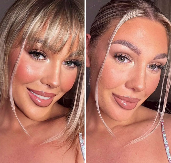 TikToker Goes Viral By Exposing The Truth Behind Heavily-Edited Pictures On Social Media (30 Pics)