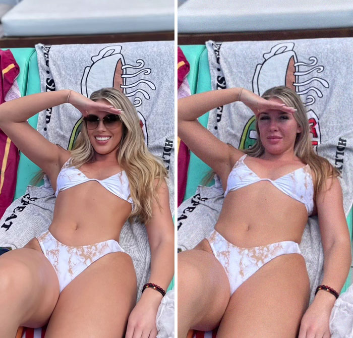 TikToker Goes Viral By Exposing The Truth Behind Heavily-Edited Pictures On Social Media (30 Pics)